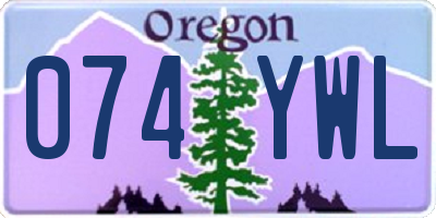 OR license plate 074YWL