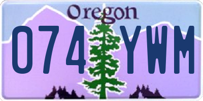 OR license plate 074YWM