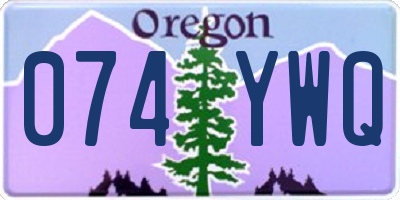 OR license plate 074YWQ