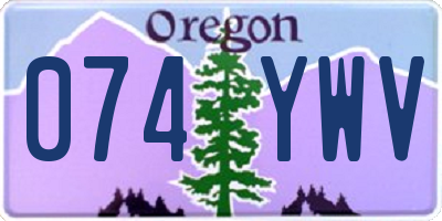 OR license plate 074YWV
