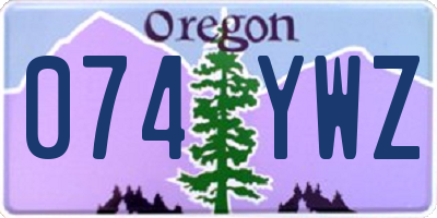 OR license plate 074YWZ