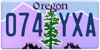 OR license plate 074YXA