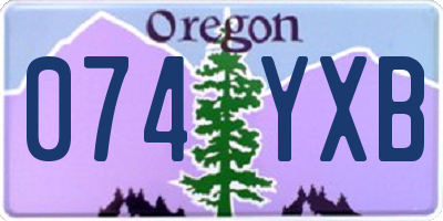 OR license plate 074YXB