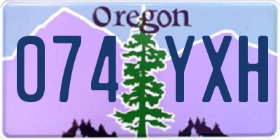 OR license plate 074YXH