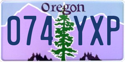 OR license plate 074YXP