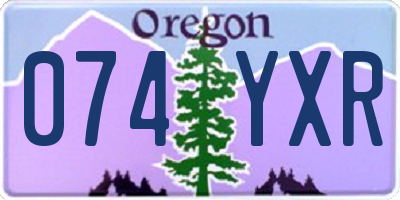 OR license plate 074YXR