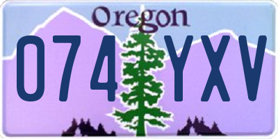 OR license plate 074YXV