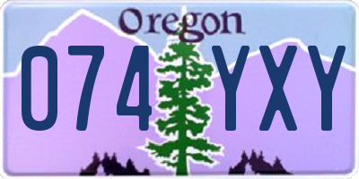 OR license plate 074YXY