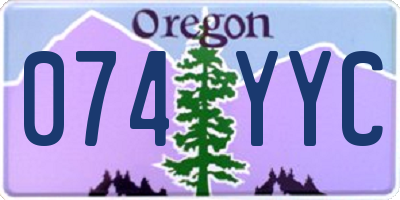 OR license plate 074YYC
