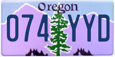 OR license plate 074YYD