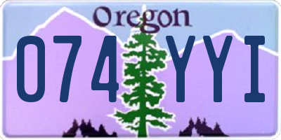 OR license plate 074YYI