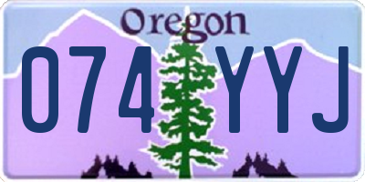 OR license plate 074YYJ
