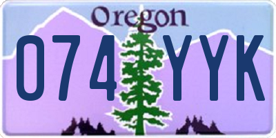 OR license plate 074YYK