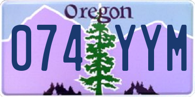 OR license plate 074YYM