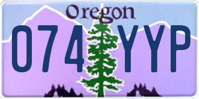 OR license plate 074YYP