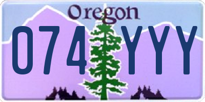 OR license plate 074YYY