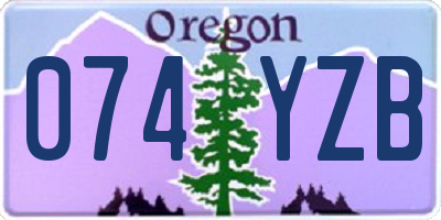 OR license plate 074YZB