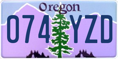 OR license plate 074YZD
