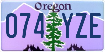 OR license plate 074YZE