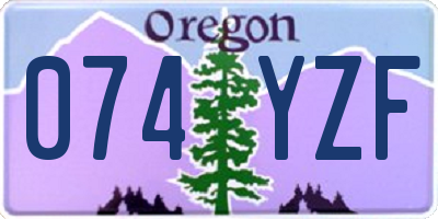 OR license plate 074YZF