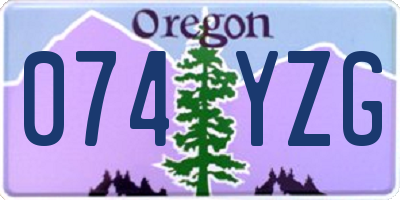 OR license plate 074YZG