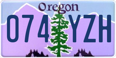 OR license plate 074YZH