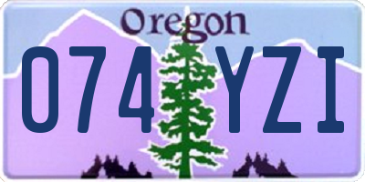 OR license plate 074YZI