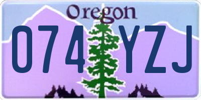 OR license plate 074YZJ