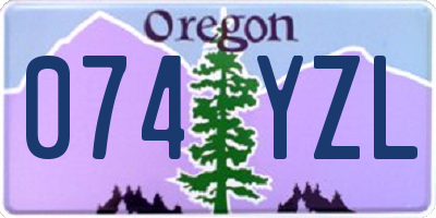 OR license plate 074YZL