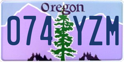 OR license plate 074YZM