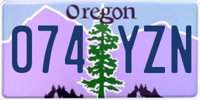 OR license plate 074YZN