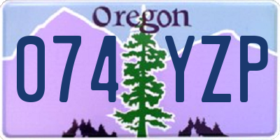 OR license plate 074YZP