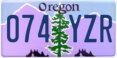 OR license plate 074YZR