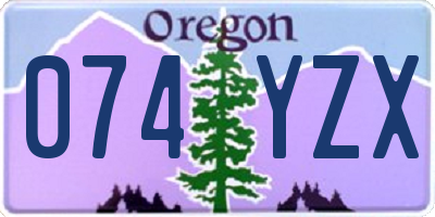 OR license plate 074YZX