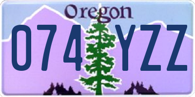 OR license plate 074YZZ
