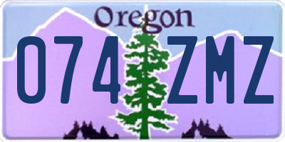 OR license plate 074ZMZ