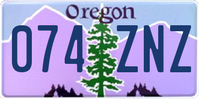 OR license plate 074ZNZ