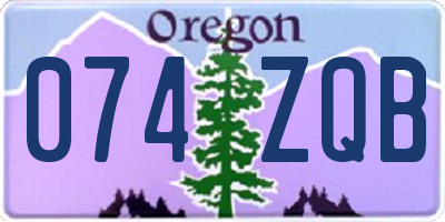 OR license plate 074ZQB