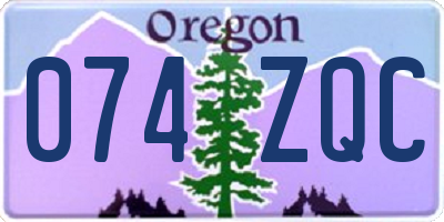 OR license plate 074ZQC