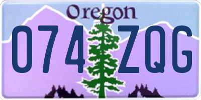 OR license plate 074ZQG
