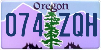 OR license plate 074ZQH