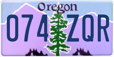 OR license plate 074ZQR