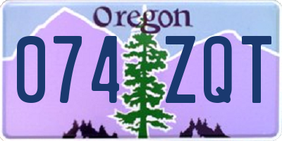 OR license plate 074ZQT