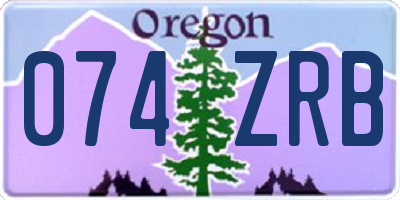 OR license plate 074ZRB