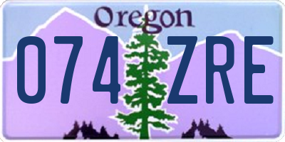 OR license plate 074ZRE