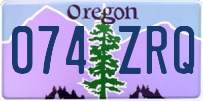 OR license plate 074ZRQ