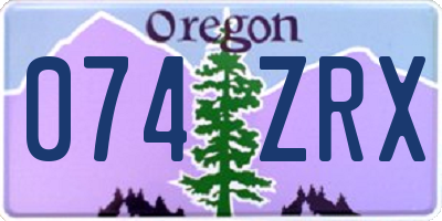 OR license plate 074ZRX