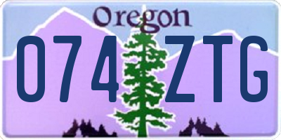 OR license plate 074ZTG