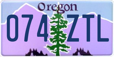 OR license plate 074ZTL