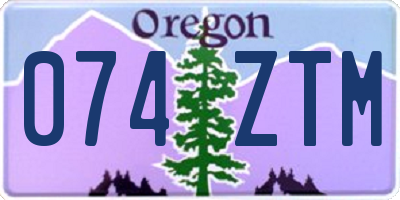 OR license plate 074ZTM